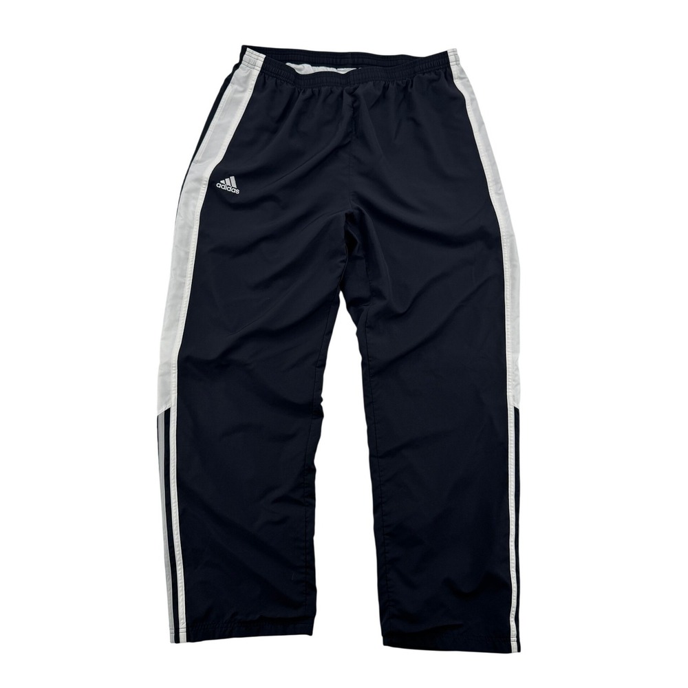 Adidas Track Pants Mens XL Black Excellent Y2K Baggy Wide Leg A03001